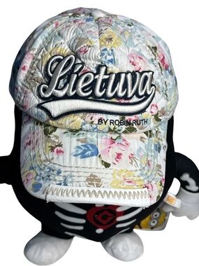 Robin Ruth Floral Quilted Kids Baseball Cap - Pastel Pink, Blue, Yellow, Green